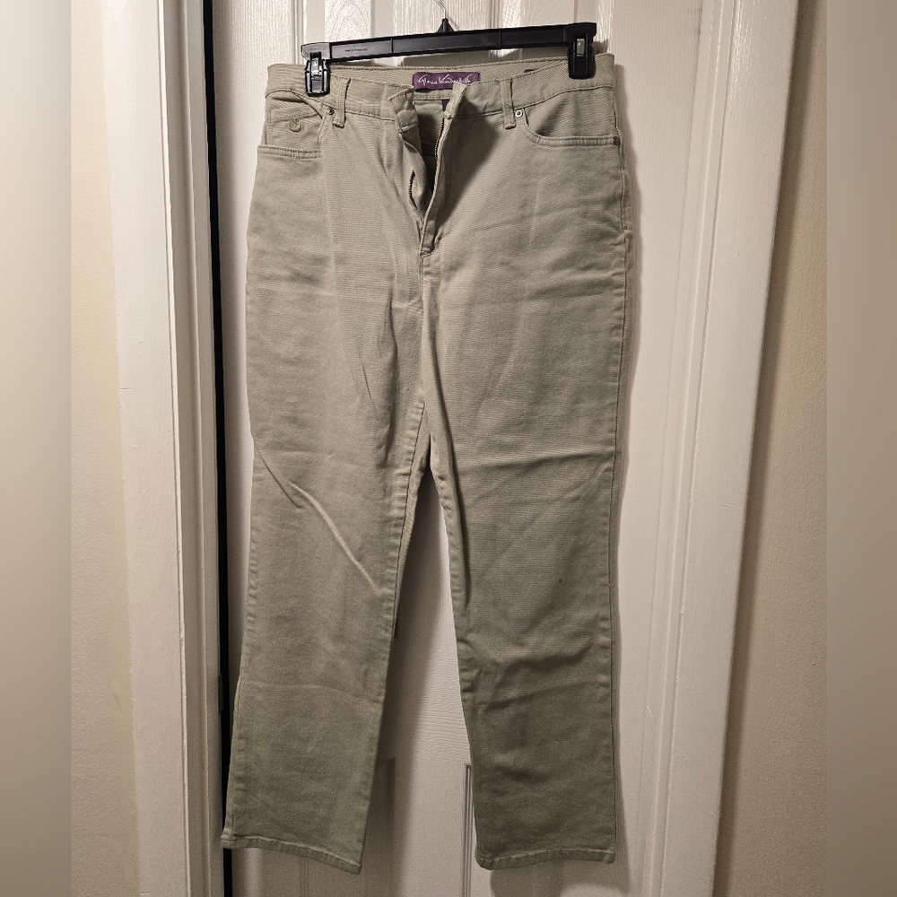 Gloria Vanderbilt Light Green Stretchy Amanda Jeans 14